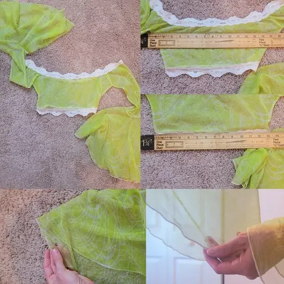 *Retro Hippy Boho Angel Sleeve Sheer Top* - Picture 5 of 5